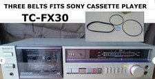 THREE BELTS FITS SONY CASSETTE TAPE PLAYER MODEL TC FX30 TC-FX30 NEW 
