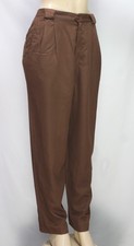 Vintage Fundamental Things Women's Pleated Pants Brown Size 14