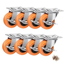 2 Inch Casters, ASHGOOB Caster Wheels with Side Brake, Locking 8 2inch 8p