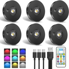 Schrankbeleuchtung USB Aufladbare RGB Katzenaugen LED Spot Akku mit