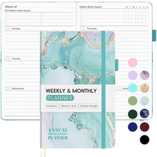 Undated Weekly Planner for 2025, Forvencer Simplified Weekly & Monthly Calend...