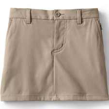 Lands End Uniform Girls Active Chino Skort Top of the Knee Size 8