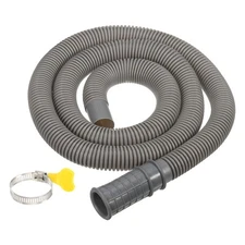 3.3Ft Air Conditioner Drain AC Drain Connector Hose with Clamp Dark Gray 1Set