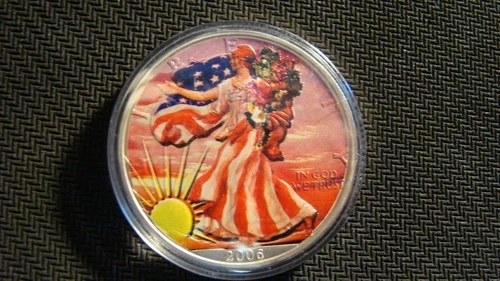2006 American Silver Eagle Colorized 1oz Fine Silver From A Local Estate