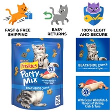 20 oz. Purina Cat Treats - Beachside Crunch for Healthier Teeth  Fun Snacking