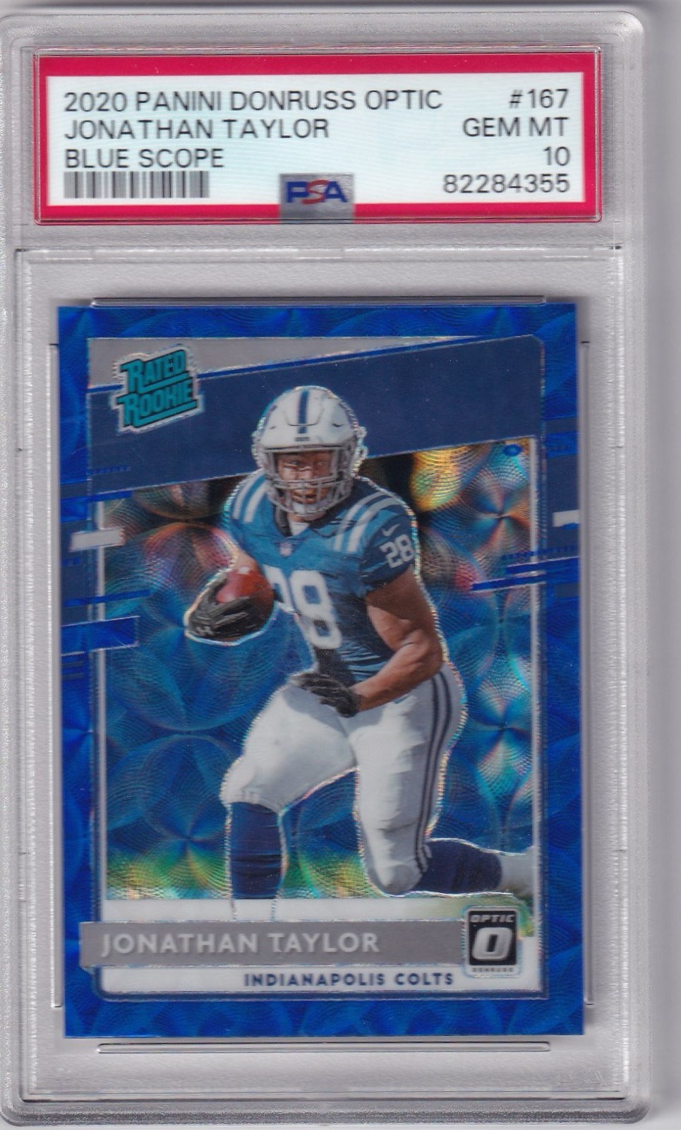 Jonathan Taylor Panini Donruss Optic #167 Blue Scope