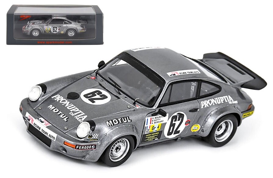 Spark S9834 Porsche 911 Carrera 'Pronuptia' #62 Le Mans 1977 - 1/43 Scale