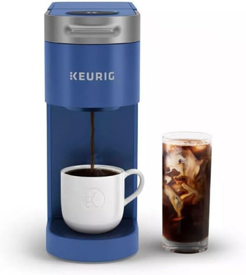 K-Slim + ICED Single Serve Coffee Maker, Brews 8 to 12Oz. Cups, Blue
