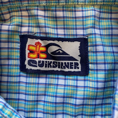 Vintage Quiksilver Short Sleeve Check Shirt - Blue Green - XL - Picture 10 of 10