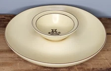 Discontinued Pfaltzgraff 2-Piece Chip 'N Dip Server #180 in Village Pattern 