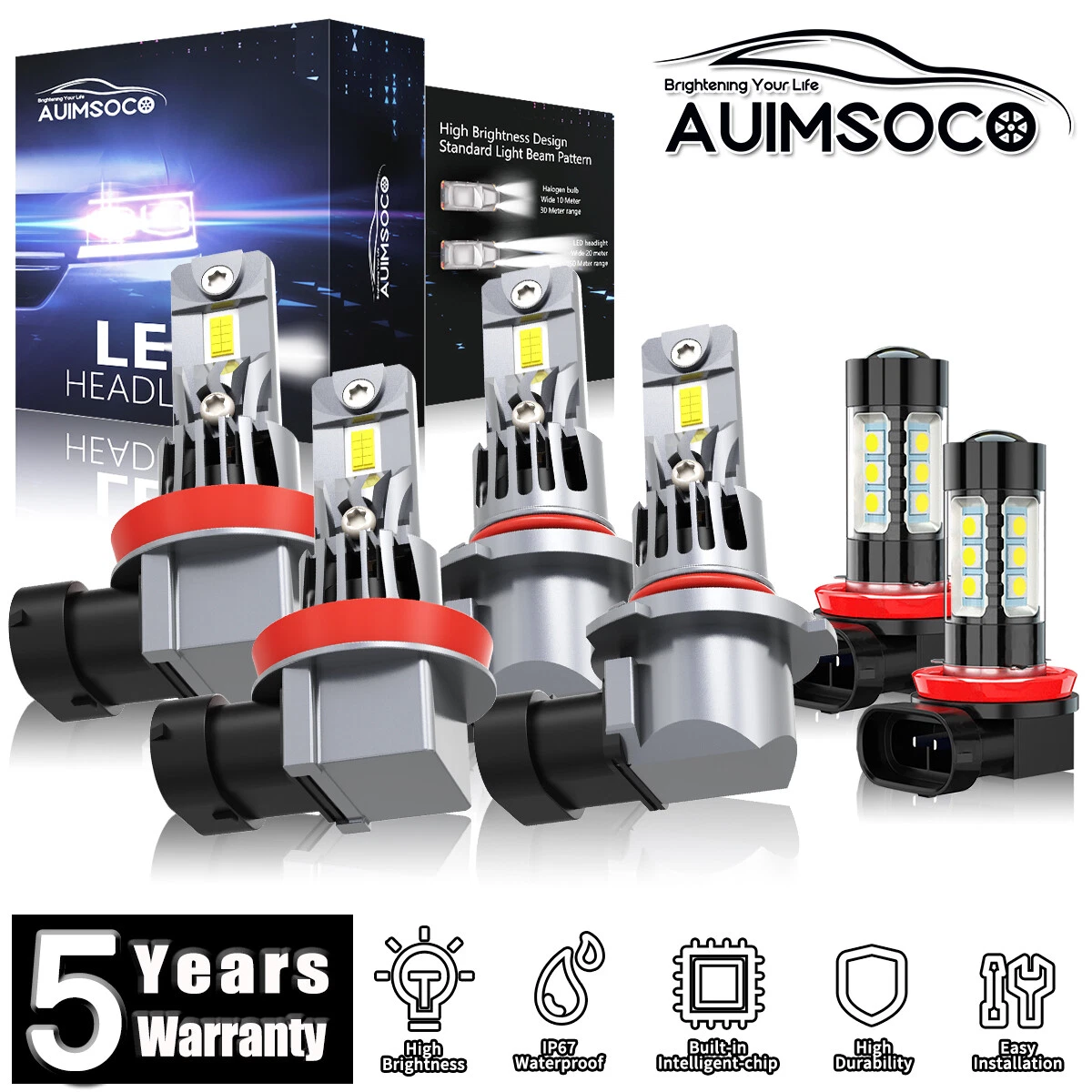 For Toyota Camry 2007-2014 LED Headlight Kit Bulbs High Low Fog Beam Cool White
Opens in a new windo
