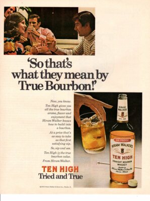 Vintage advertising print Alcohol Hiram Walker's So That's what they Mean 1972