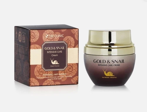 3W CLINIC Gold & Snail Intensive Care Face Cream, 55g / 1.9oz USA Seller