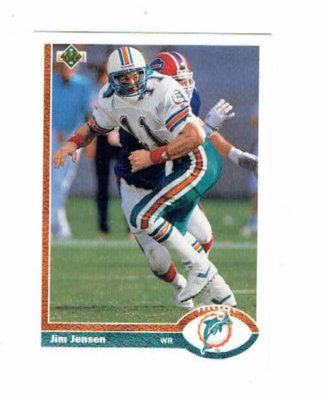 Jim Jensen Miami Dolphins #11 WR #251 Upper Deck 1991 Football