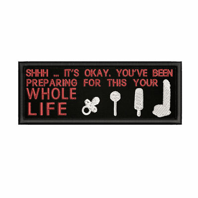 Been Preparing Your Whole Life Patch 4'' W x 1.5'' T Iron-on Applique Biker Emblem