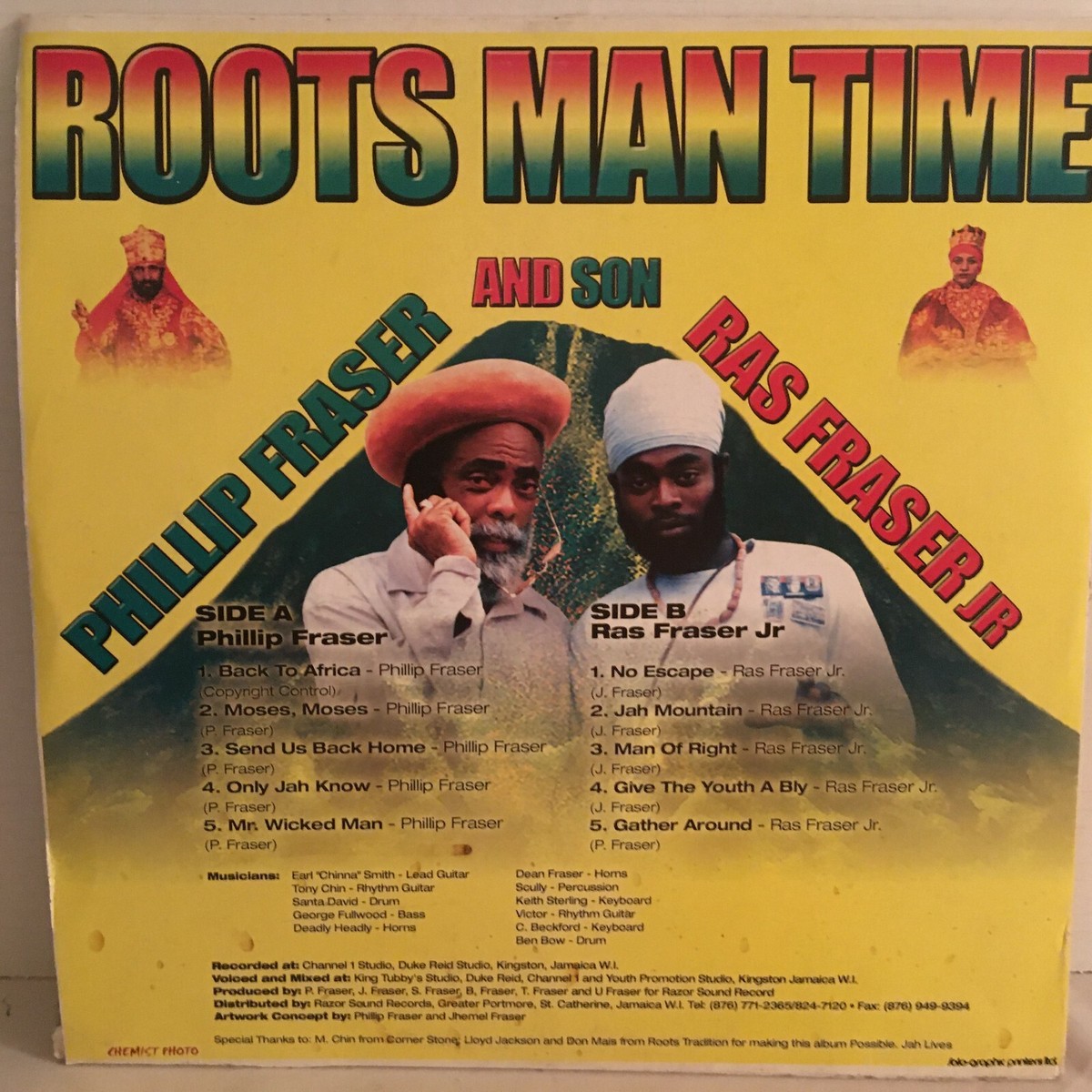 PHILLIP FRASER & SON RAS FRASER LP ROOTS MAN TIME ( TWO CARD