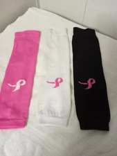 *** Breast Cancer Awareness Arm Sleeves 3 Pair Colors Look!!***