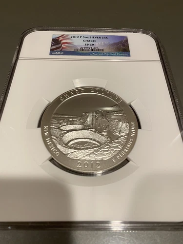 2012 P 5 OZ SILVER 25C CHACO NGC SP 69