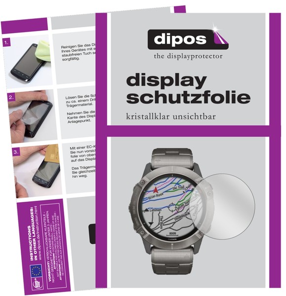 5X Schutzfolie FüR Garmin Fenix 6X Solar Display Folie Klar Displayschutzfolie-image