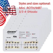 SANDENT Dental Orthodontic Brackets Braces Mini/Standard Roth/MBT Metal Brackets