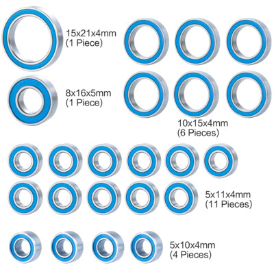 For Axial Wraith 2.2 Complete RC Bearings Kit Premium Grade 23pcs/Set For RC Car