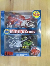 Toy Friction Racing Motorcycle Set