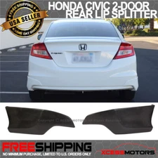 Fits 12-13 Honda Civic HF-P Style Rear Bumper Lip Side Corner Apron Unpainted PU