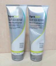 DEVACURL DEEP SEA REPAIR SEAWEED STRENGHTENING MASK 8 OZ LOT OF 2
