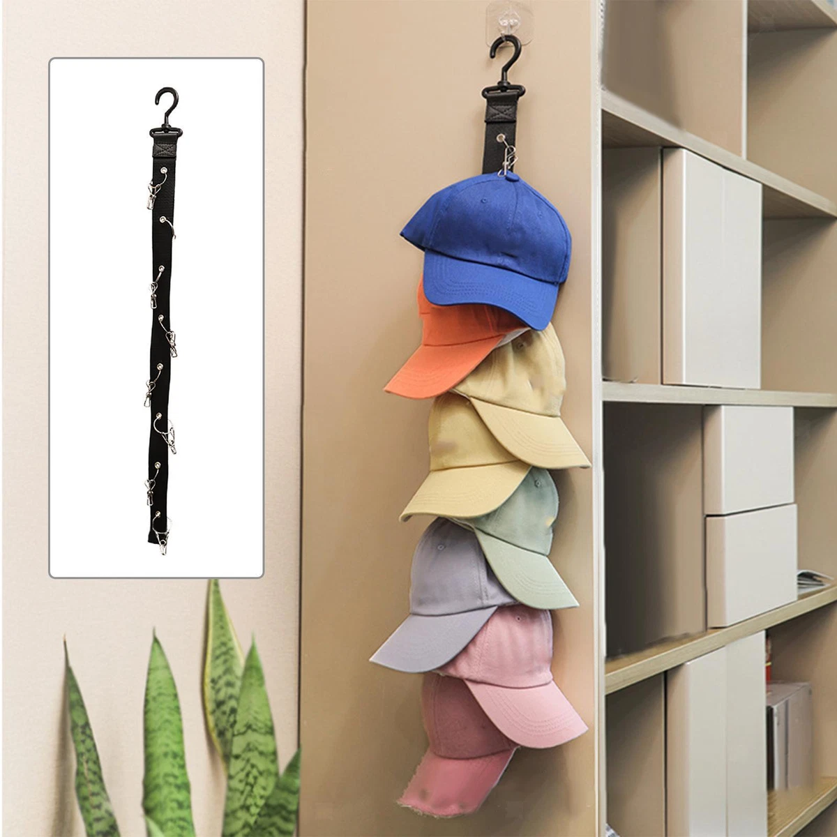 Hat Rack Organizer, Hanging Hat Storage Hangers Keep Hats Cleaner