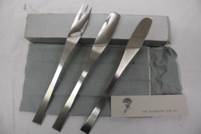Mid-Century Modern Utensils: AS Italy Stainless Steel ELDORADO BAR SET in Box