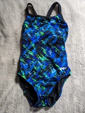 DOLFIN One Piece Swimsuit Womens Size 30 Blue Green Black
