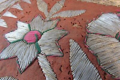 Buy Estate Antique Vintage Asian Silver Thread Hand Embroidered Hand Fan