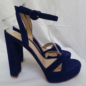 navy suede sandals