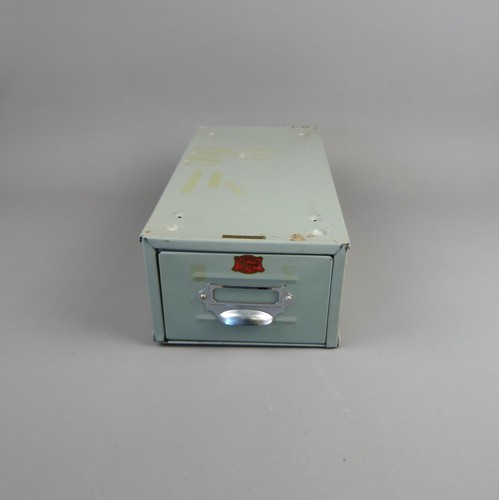 Vintage Veteran Metal Filing Drawer Industrial Tool Case Grey |31