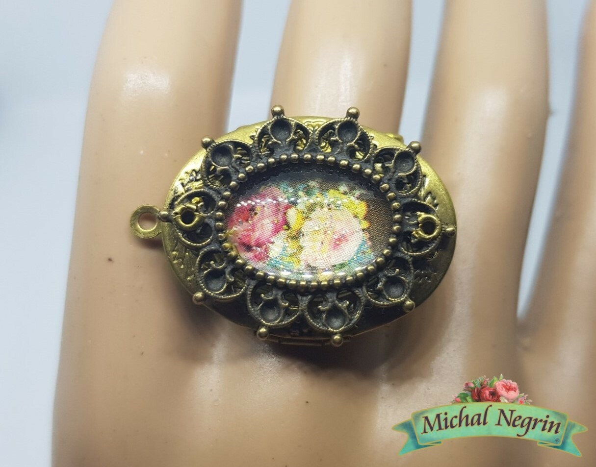 Michal Negrin Giant Crystal Locket All Sizes Made in Israel-image