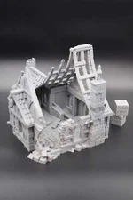 Tabletop Terrain Medieval Bakery Ruins Dnd RPG wargame skirmish 28-32mm