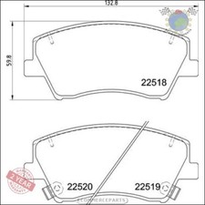 Kit Bremsbeläge Brembo Vorderachse für HYUNDAI IONIQ D