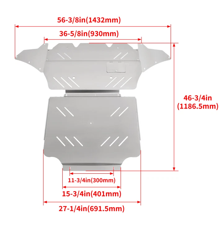 For Audi A4 S4 B8.5 B8 3.0 2.0 Aluminum Engine Trans Splash Shield Under Tray - Imagem 3 de 4