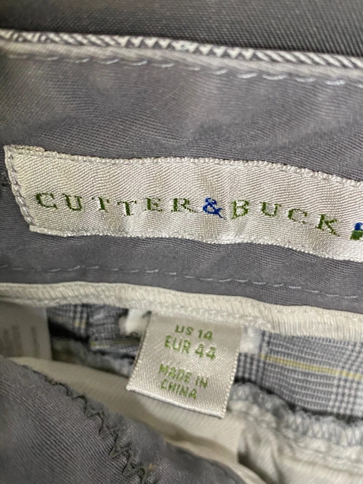 Cutter & Buck Mens Shorts Plaid Check Gray US 14 Measured 34-36 Waist - Image 4 of 4