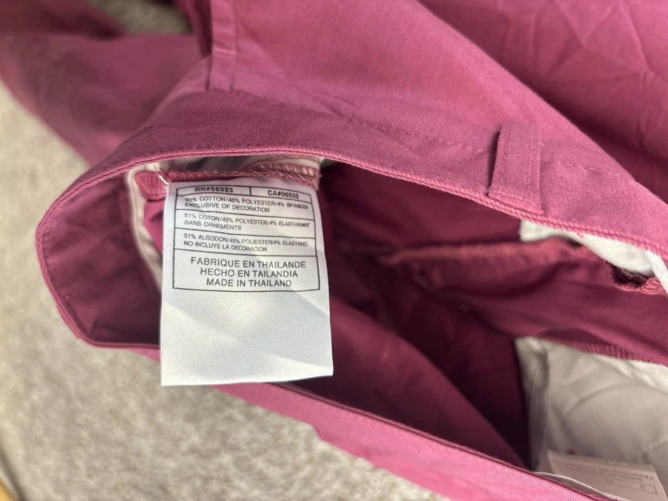 Брюки для гольфа бордовые Nike прямые штанины эластичные Dri-Fit женские размер 8 М - Изображение 3 из 4