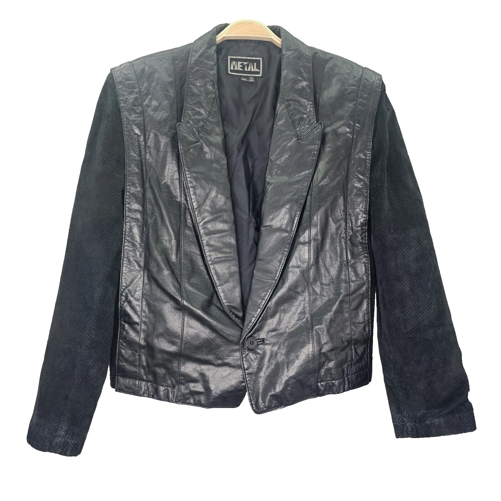 Roupas Vintage década de 1990 de couro para homens