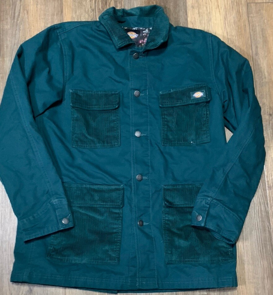 Dickies Mens M Corduroy Chore Coat with Snap Pockets