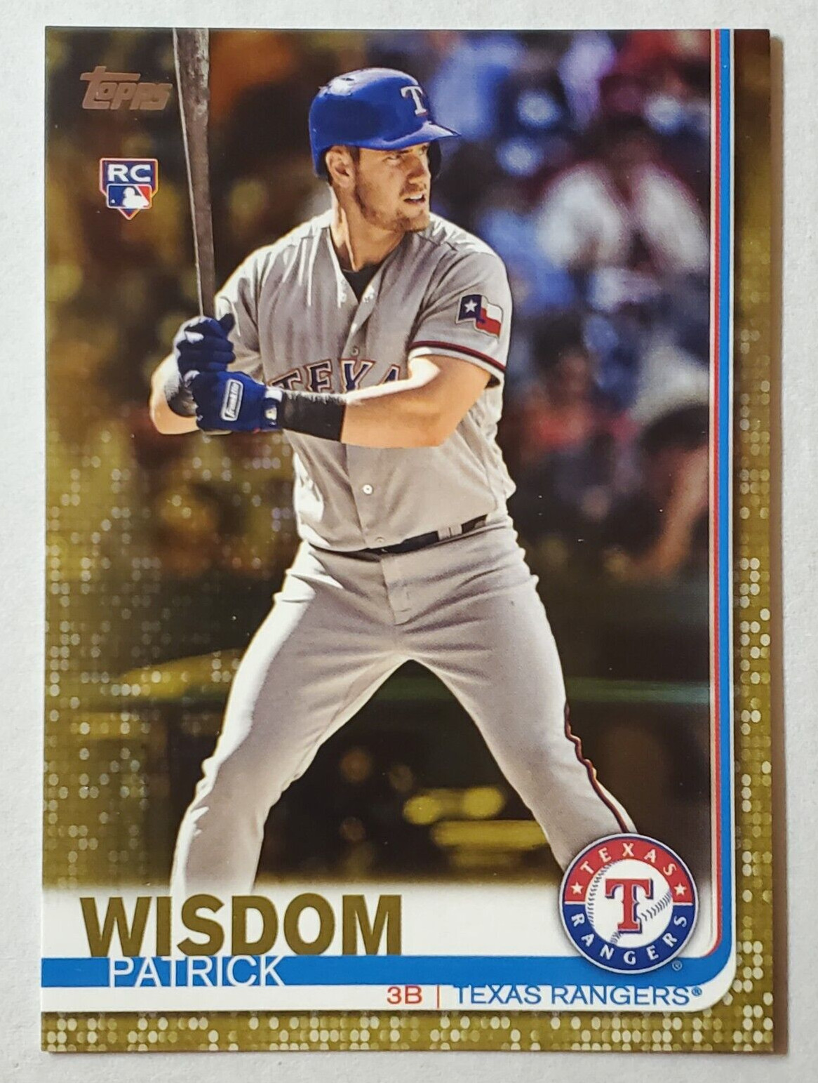 2019 Topps Series 2 Patrick Wisdom RC #578 Gold #'d /2019