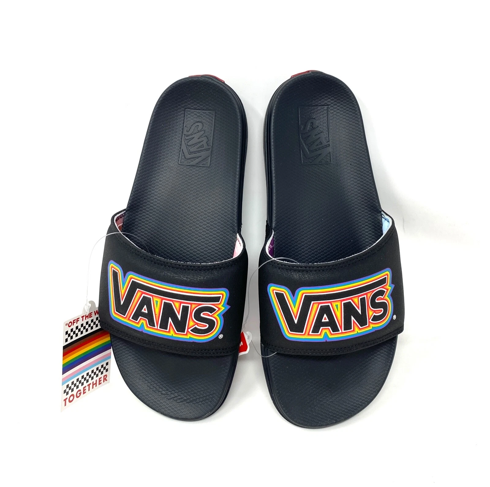 Sandali nabuk neri sintetici Vans La Costa Slide Pride taglia VN0A5HF5AN8