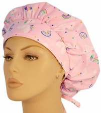 Surgical Chemo Banded Bouffant Scrub Cap - Unicorn Party 214