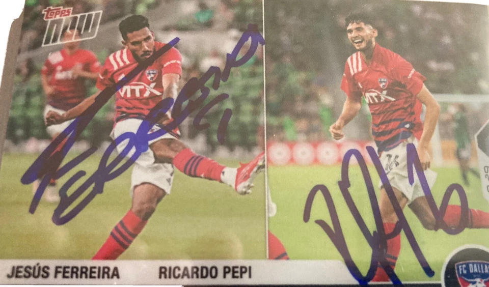 Ricardo Pepi & Jesus Ferreira Signed MLS Topps Now 2021 Card BAS Autograph 10 - Image 2 of 3