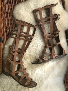 tall leather gladiator sandals