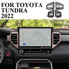 Carbon Fiber Style Dashboard Side Air Vent Outlet Cover Trim For Toyota Tundra