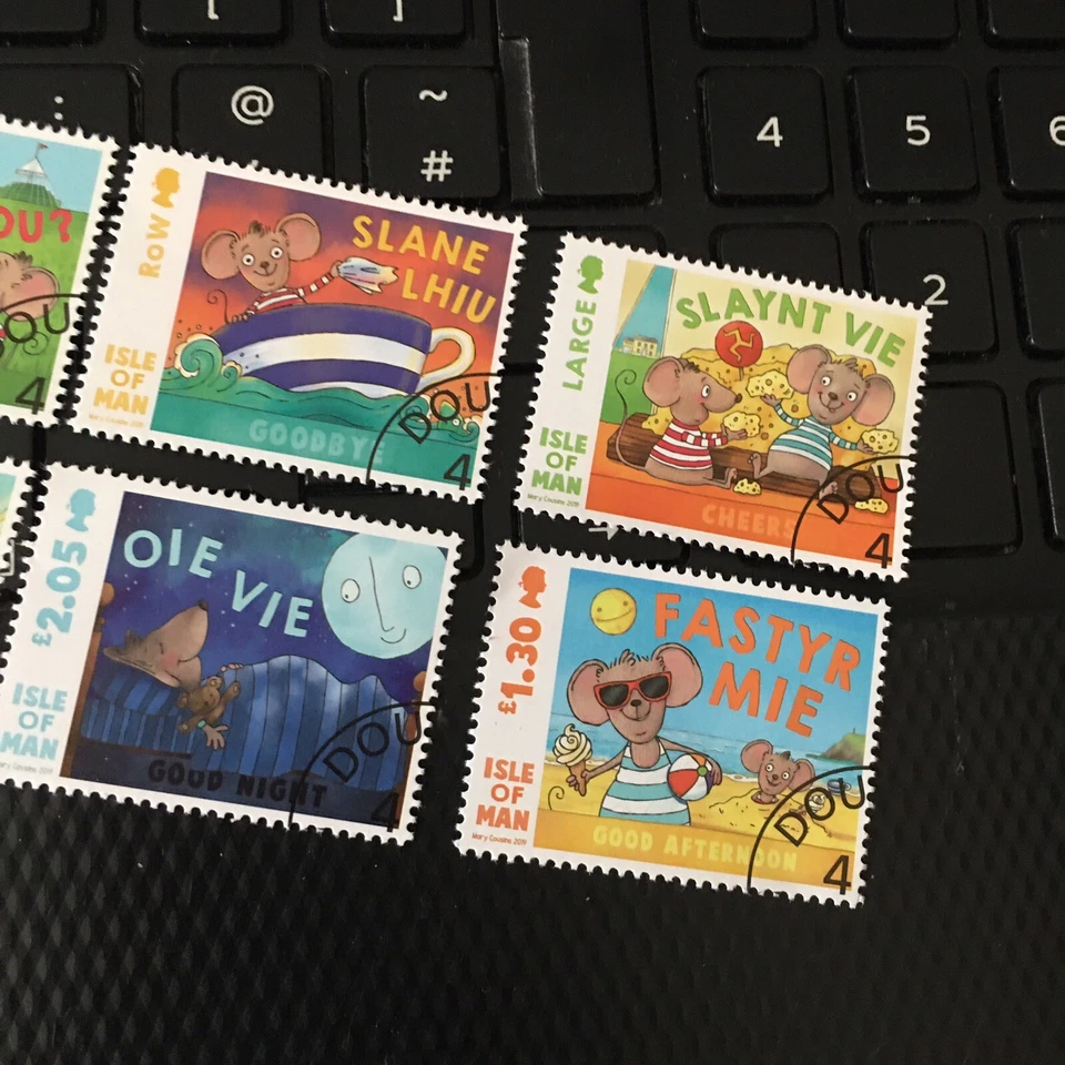 Isle of Man USED  STAMPS 2017 Greetings in Manx IN COMICS  USED WCP - Image 3 of 3