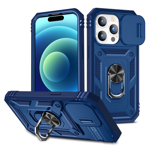 For iPhone 15 16 Pro Max 14 13 12 11 XS Ring Holder Stand Case Slide Lens Cover - Picture 70 of 102